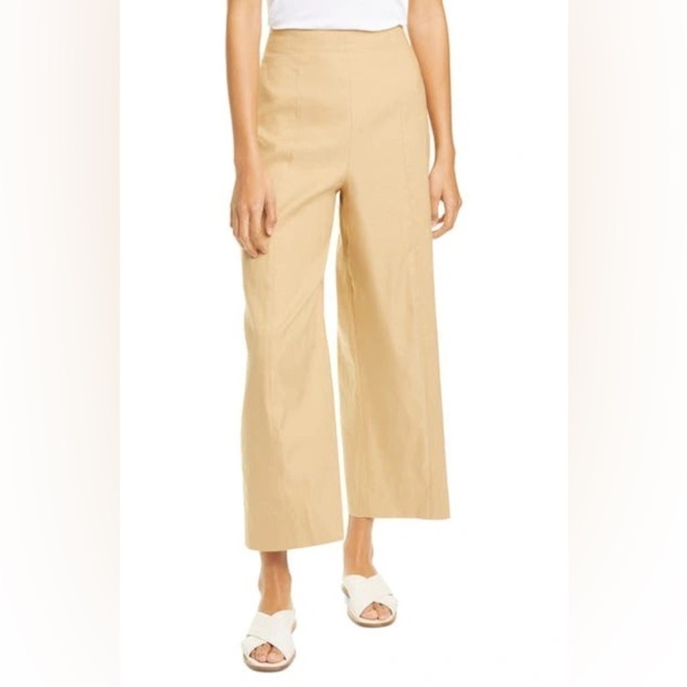 Vince SZ 10 Crop Wide Leg Linen Blend Pants